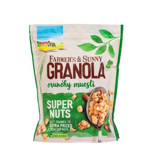 Traškūs javainiai granola su riešutais, 500g